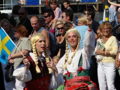 sweden-festival-holding-flag